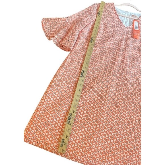 Jude Connally Kerry  Dress Bamboo Lattice Apricot Jude Cloth V Nk XL. $218 - Picture 10 of 13